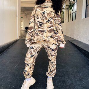 I  AM GIA Tatiana Pant and Hoodie (camo sweat set)